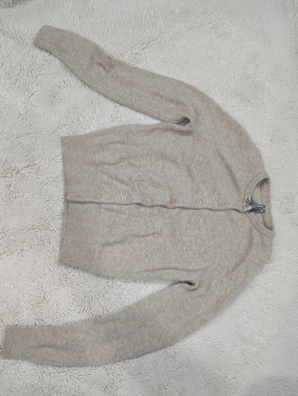 Anthropologie Neutral Taupe Button-Front Cardigan
